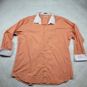 Daniel‎ Ellissa Vintage peach long sleeve dress shirt size 19 1/2 37 4XL